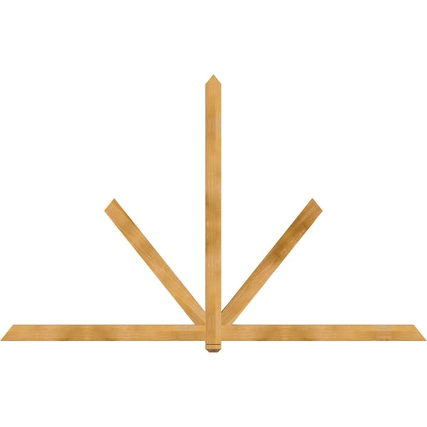 Ekena Millwork Kennewick Rough Sawn Timber Gable Bracket, Western Red Cedar, 108"W x 68"H x 2"D x 4"F, 15/12 Pitch GBW108X68X0204KEN00RWR - main